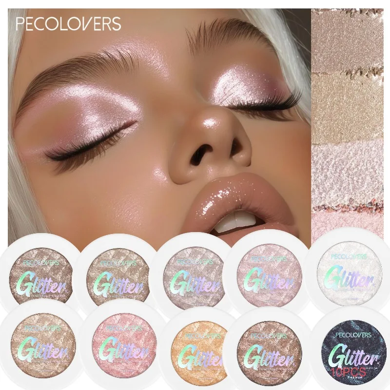 10PCS Potato Mashed Eye Shadow, Brightening Eye Highlight, Fine Shimmer, Multiple Color Options, Eye Makeup Product