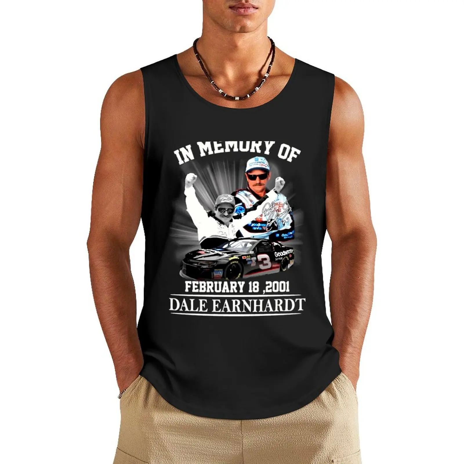 

In Memory Of Dale Earnhardt Tank Top sleeveless jackets Men's sleeveless t-shirt Male clothes fitness