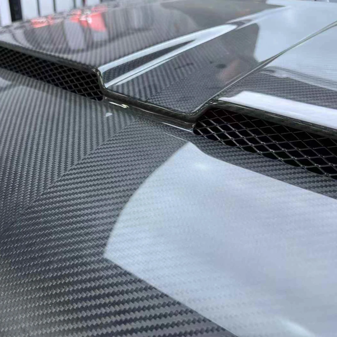 غطاء محرك السيارة من ألياف الكربون Defender 90 110 130 لسيارة Land Rover Defender 20 21 22 23 24 25