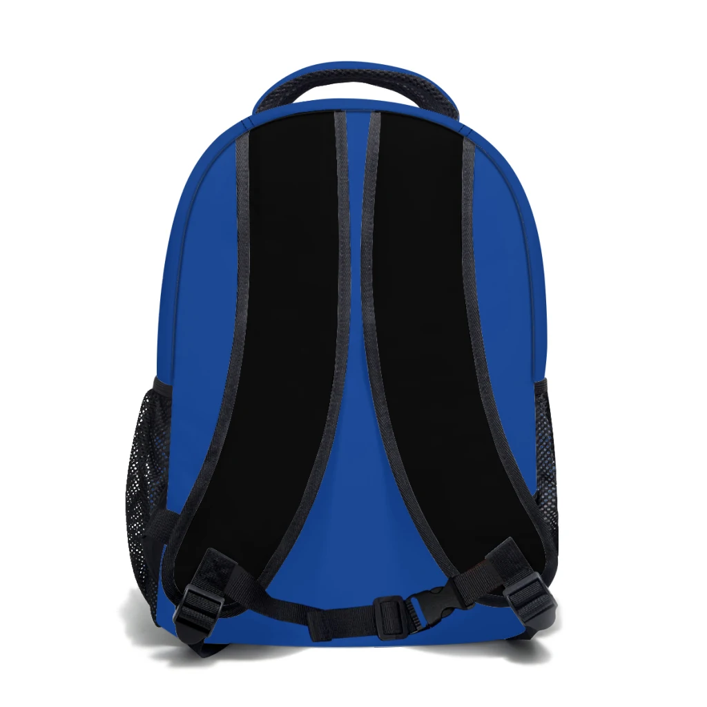 Mochila impermeável com fechadura azul feminina, bolsa de escola secundária, bolsa de livros para viagem portátil, nova moda, 17in