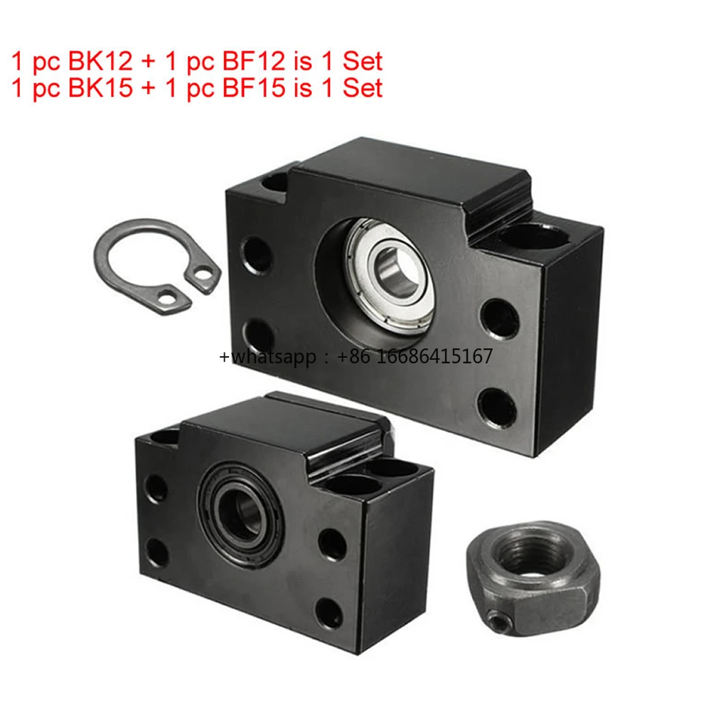 

Set One Pc BK12/15/17/20 Kits One Pc BF12 BF15 Ball Screw End Support For RM1204 SFU1605 SFU2005 CNC Machine XYZ Axis Part