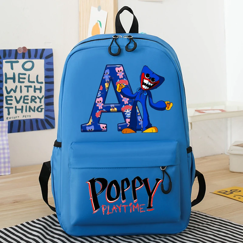 Sacs à dos Game Poppys Playtime pour étudiants, sacs d'école Anime avec lettres A-Z, sacs à dos de sport en plein air pour garçons, sacs de voyage de dessin animé, cadeau