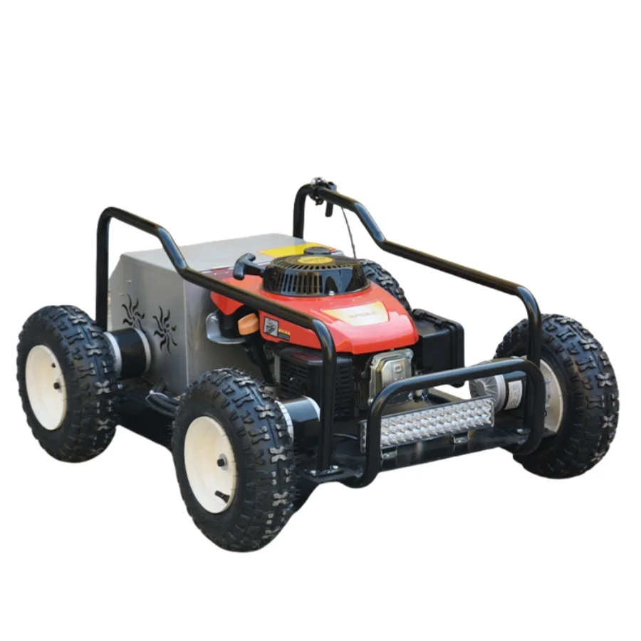 Customizable Industrial Horsepower Hand-Start Lawn Mower with Four-Wheel Weeder Wheelbarrow 4-Stroke Petrol Engine OEM Support
