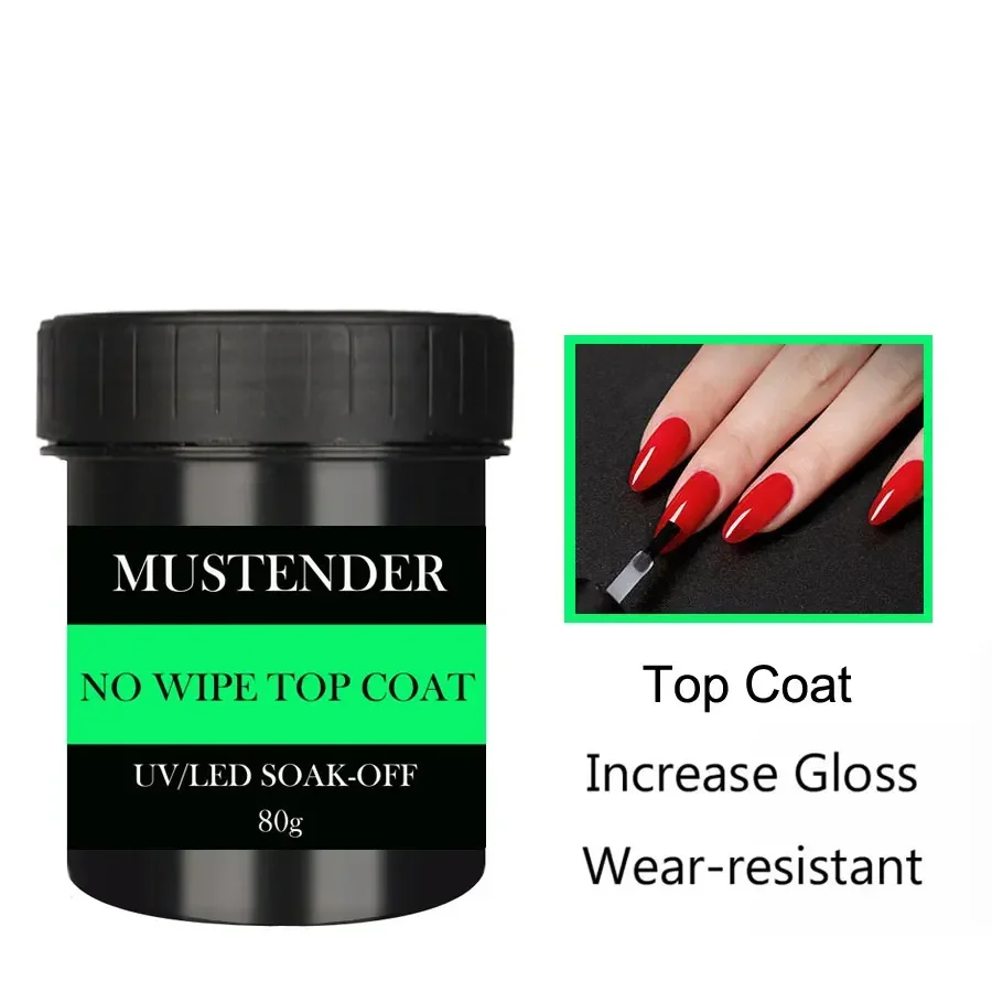 80g ฟังก์ชั่นเล็บเจลภาษาโปลิชคําฐานยาง Coat Basecoat Primer Tempered Topcoat Matt Top Coat UV เจลเสริม Anti-spill