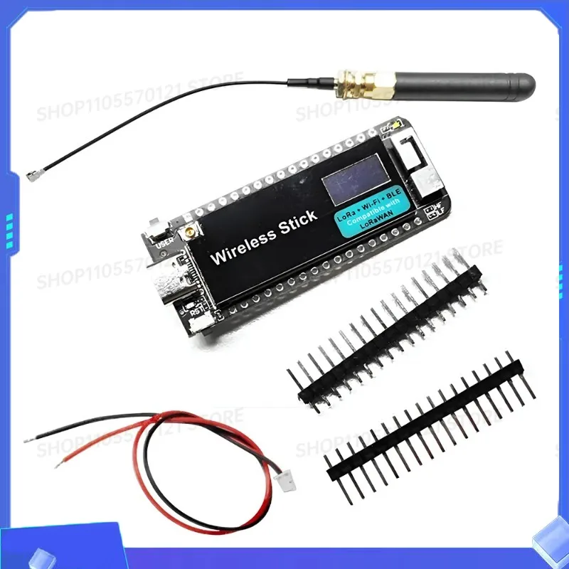 Dual Wireless Circuit Board SX1262 LoRa WiFi BLE Module 433/868/915MHz 0.49inch OLED Screen IoT Programming Development Kit