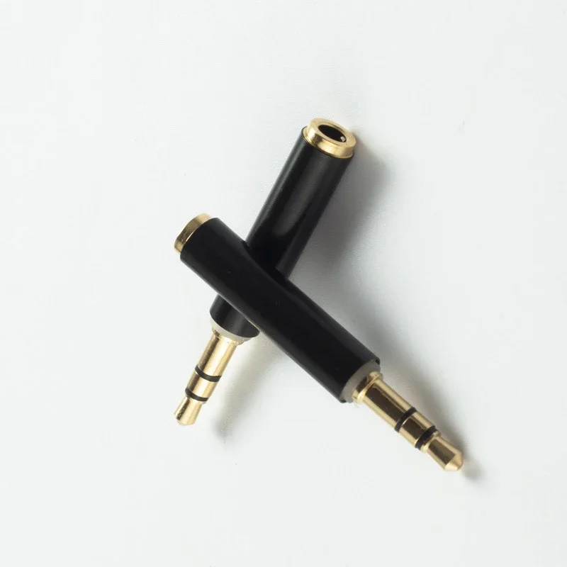 500pcs Gold Plated 3.5mm Audio Converter Adapter 3 Pole Male to 4 Pole Female Aux Connector for Headphone Microphone