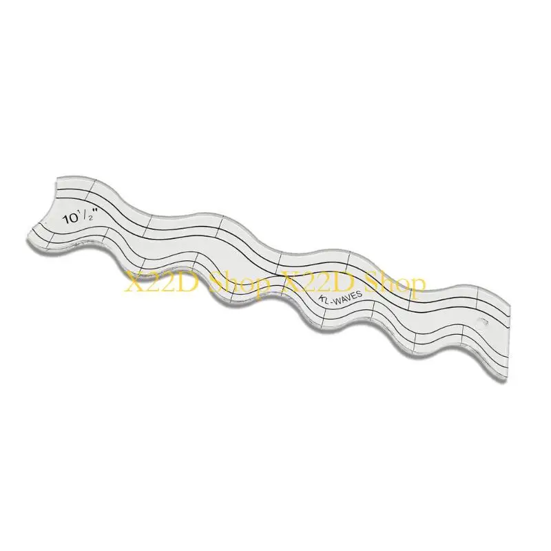 

X22D Wavy Shaped Quilting Templates Ruler Tool For Sewing Machine Patchwork Sewing