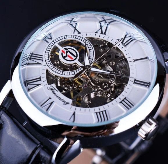 2024 New Men\'s Fashion Leisure Mechanical Watch Men\'s Large Dial Hollow Fully Automatic Movement