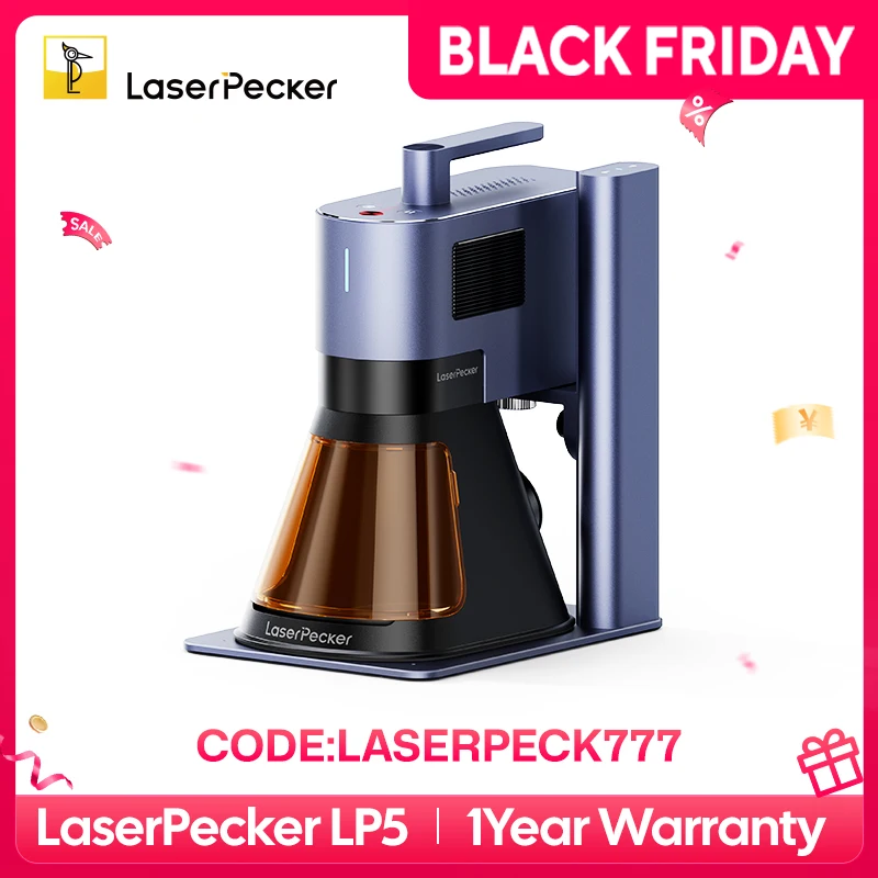 

Портативный гравировальный станок Laserpecker, 20 Вт, оптоволоконный диод, синий лазер 8K с WIFI, USB-соединение для резки металла, пластика, дерева LP5