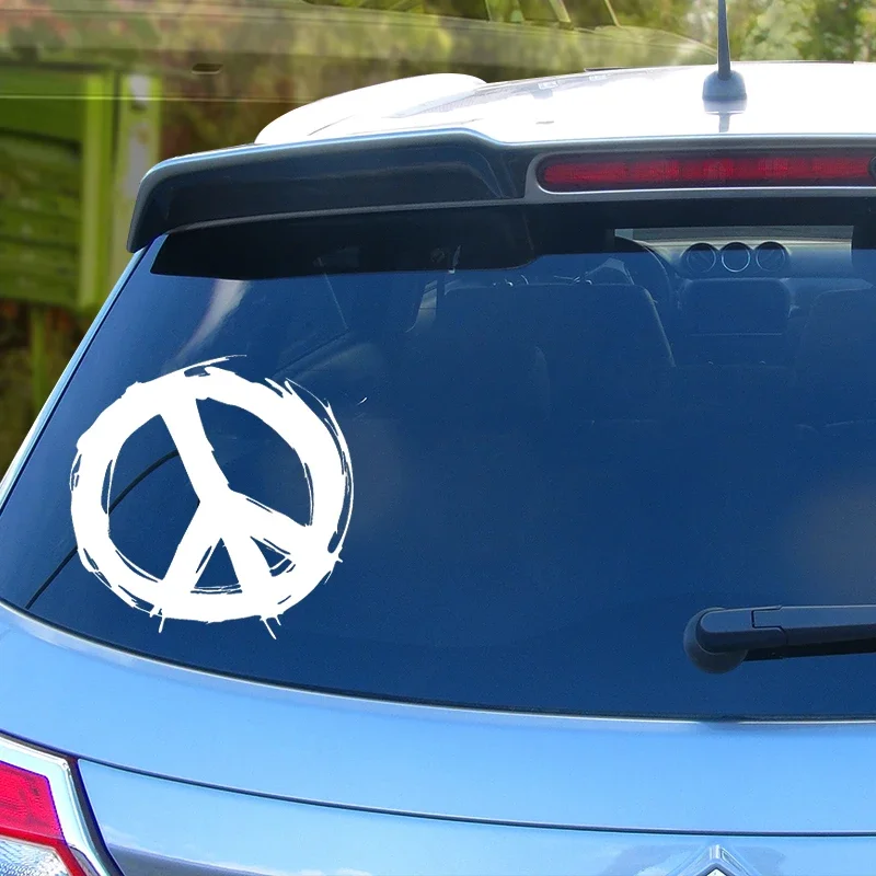#S60249 Peace Sign Die-Cut Vinyl Car Sticker Waterproof Decal For Car Body Bumper Rear Window Laptop, Multiple Sizes Available