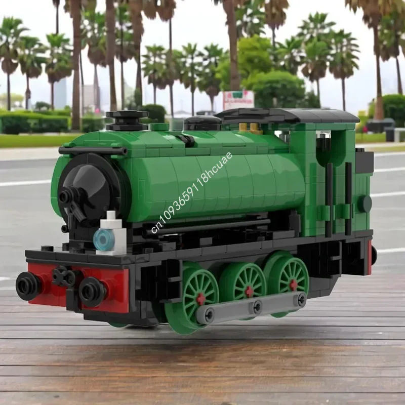 421PCS Hunslet Austerity 0-6-0ST [Bright Green] (6 Wide) Creative Toy Educational Moc Building Block Train Toy Gift for Children