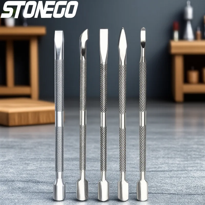 مجموعة أدوات العناية بالأظافر مكونة من 4 قطع من الفولاذ المقاوم للصدأ وملعقة انتهازي للبشرة ومزيل لقص الأظافر طقم أظافر احترافي #1