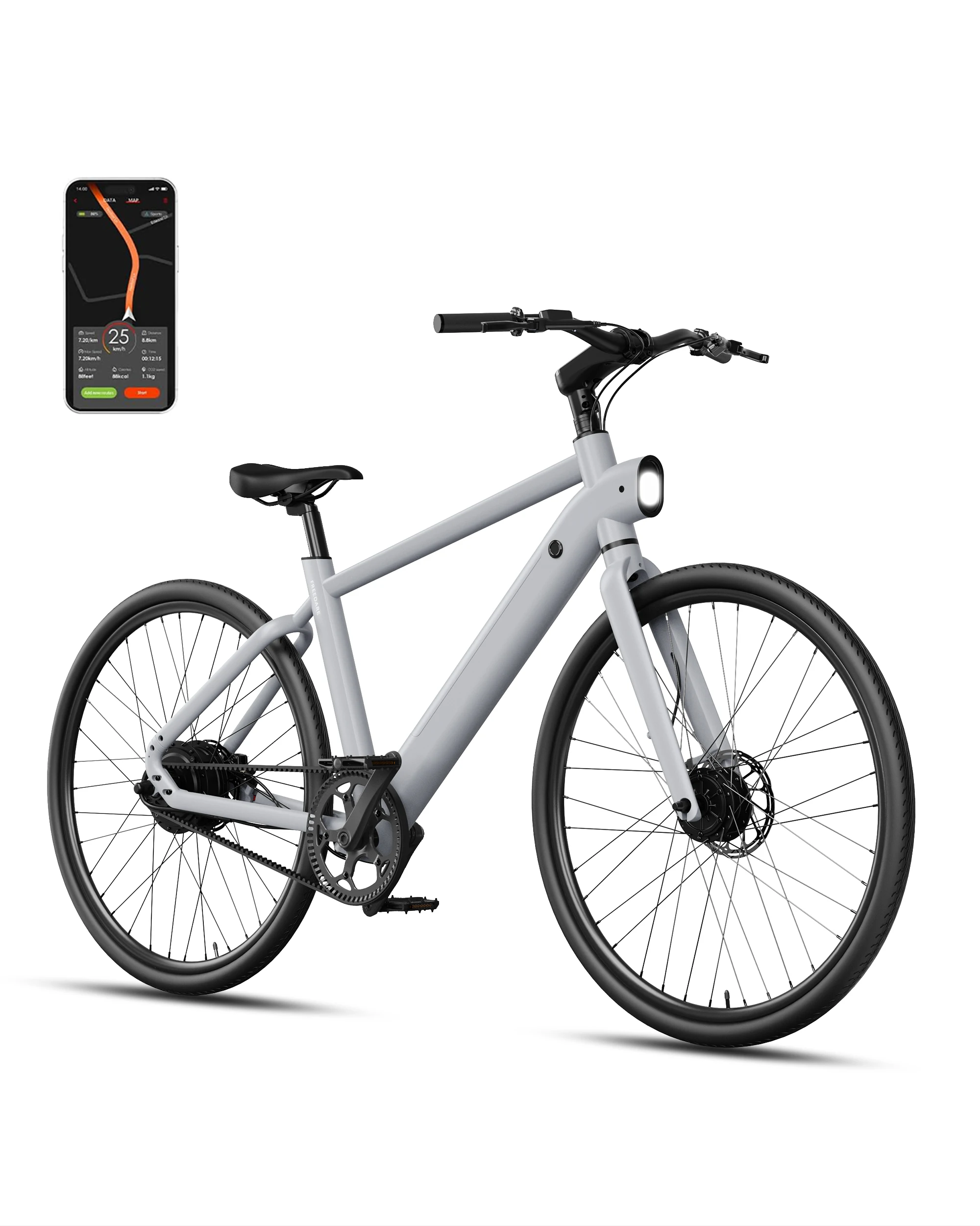 Freedare Electric Bicycle 250W Brushless Motor 36V10AH Battery ebike Dual Disc Brake Adult City 27.5 Inch Tire Carbon Belt Ebike
