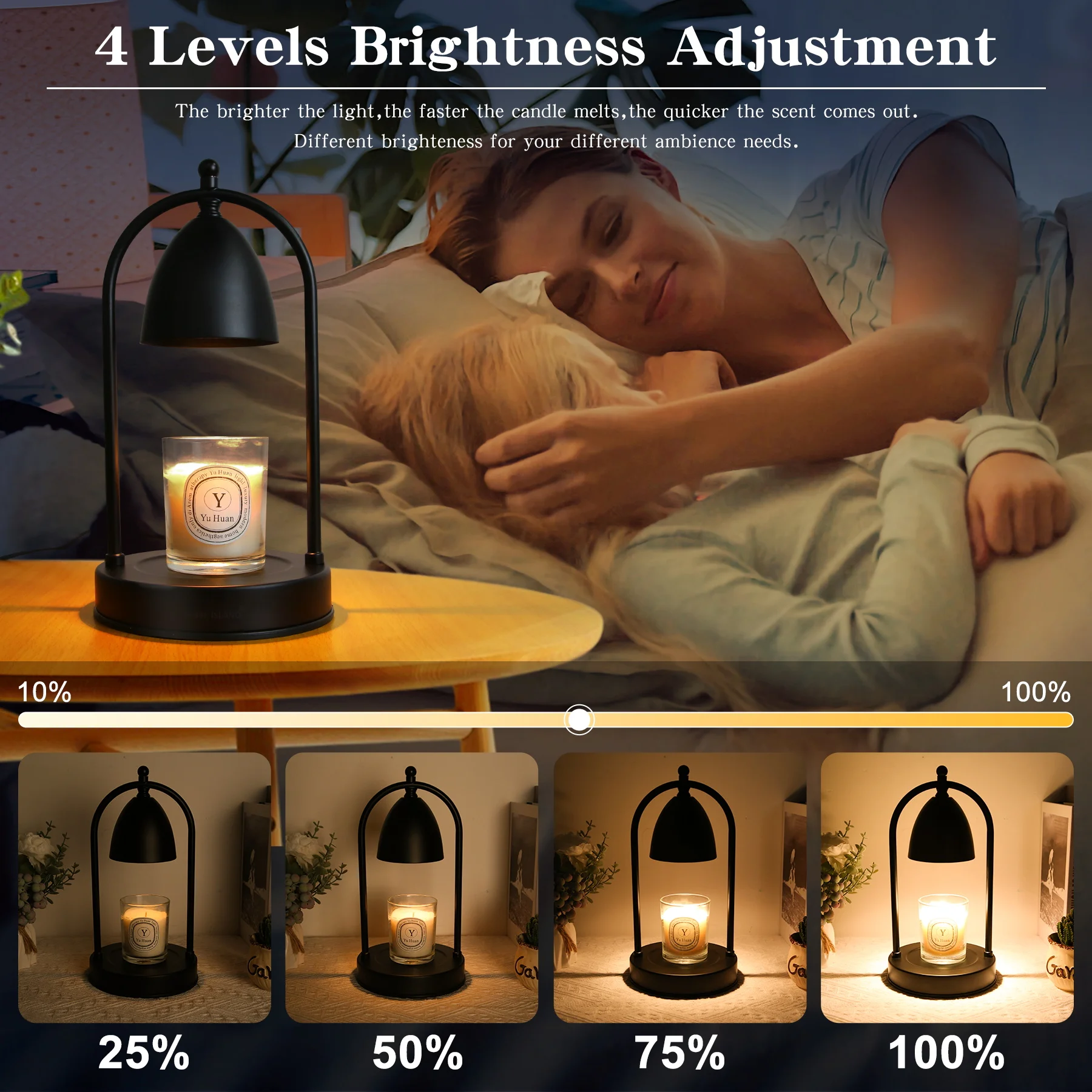 

Electric Candle Warmer Table Lamp LED Wax Melting Desk Lamp Aromatherapy Retro Melting Wax Lamp for Home Bedroom Modern Decor