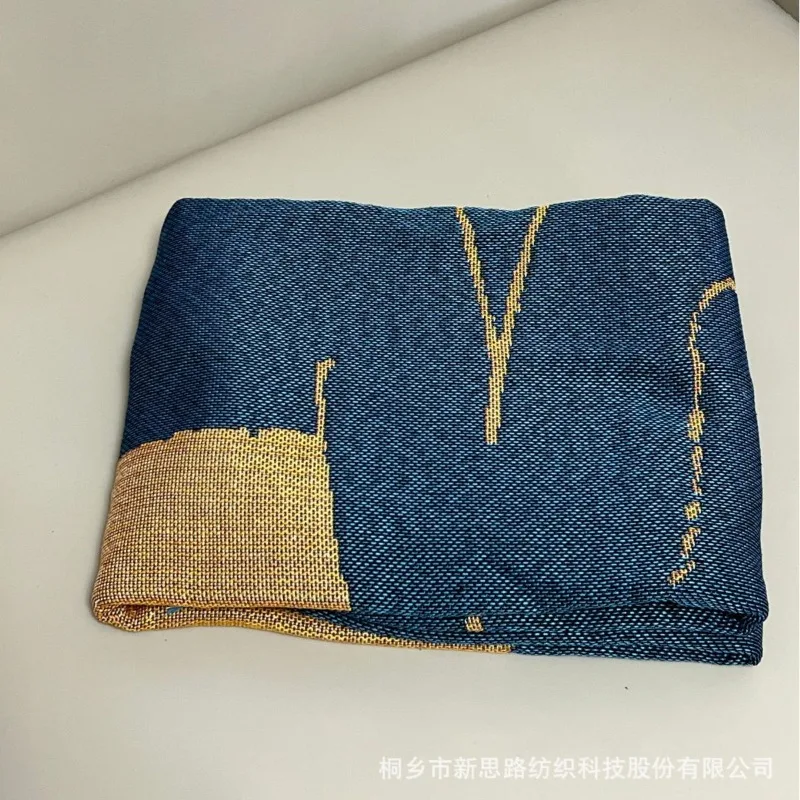 Camping Decorative Blanket Cushion American Vintage Abstract Sofa Blanket Line Blanket Tapestry Camping Cushion Leisure Blanket - view 4