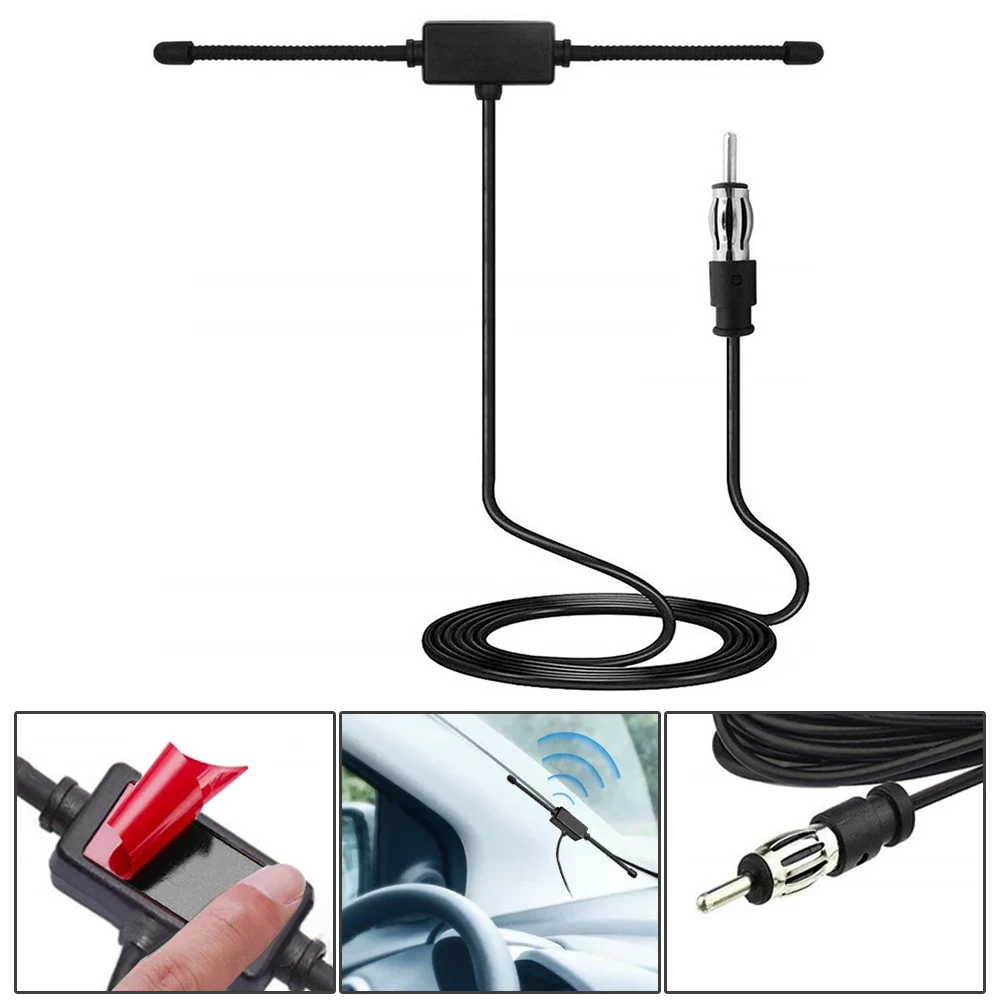 Universal Car Windshield AM FM Radio Antenna Signal Amplifier Booster Hidden Radio Active Truck Antenna Antena 12V Stereo B0H2