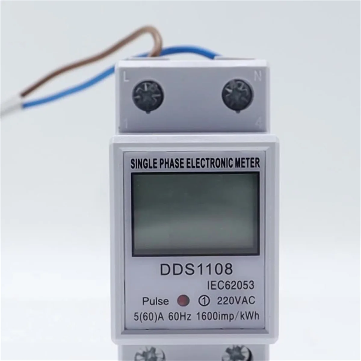 

ABNJ DDS1108 Цифровой счетчик электрической энергии Многофункциональный ваттметр ЖК-дисплей Счетчик кВтч Однофазный ваттметр переменного тока 220 В 60 Гц