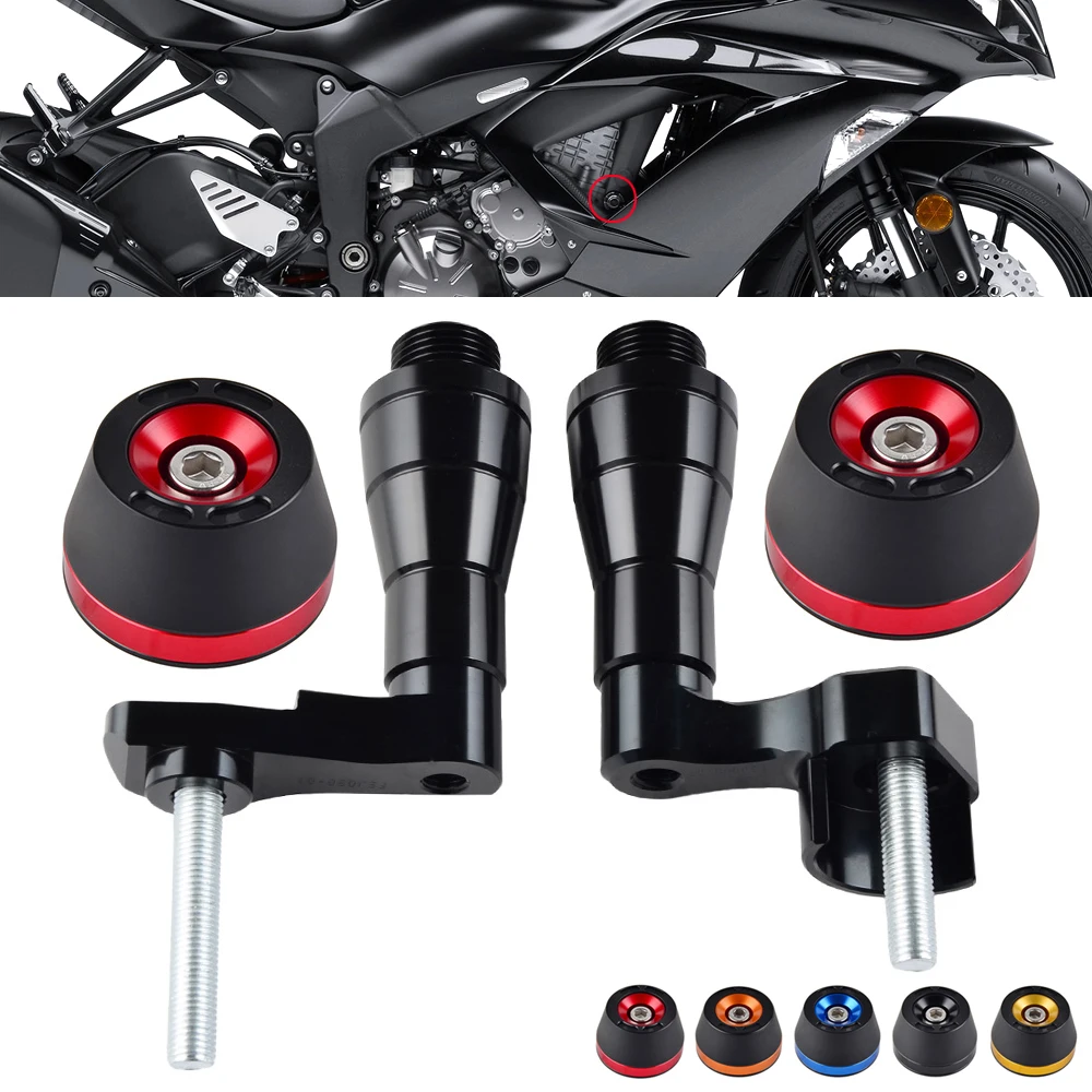 

For 2009-2017 Kawasaki Ninja ZX6R ZX-6R Frame Sliders Motorcycle Engine Crash Protection Pads