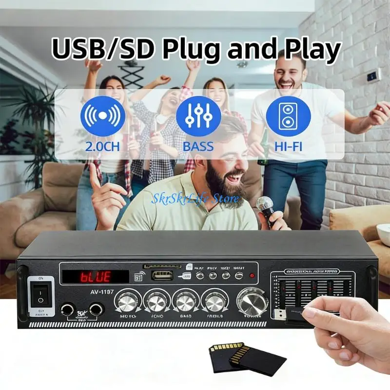

E65E 2Channel Bluetooth-compatible Amplifier With 60W Output MultiFunction Control