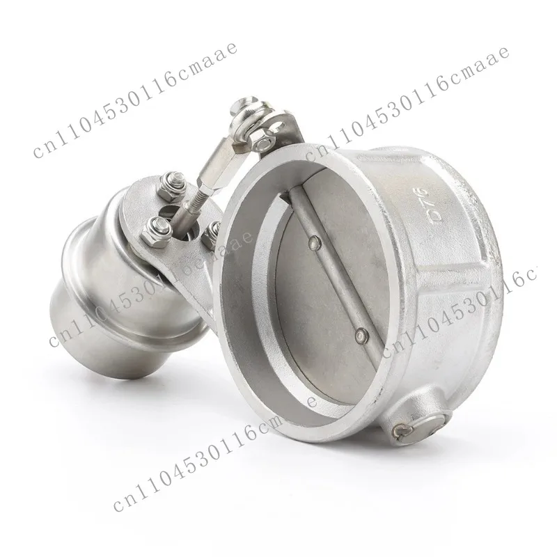 Automotive Exhaust Positive Pressure Valve Stainless Steel Pneumatic Butterfly Valve 51/63/76mm Exhaust Pipe Retrofit Valve