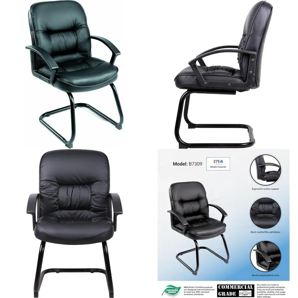 BOSS Office Products: Black Guest Chairs for Reception Areas