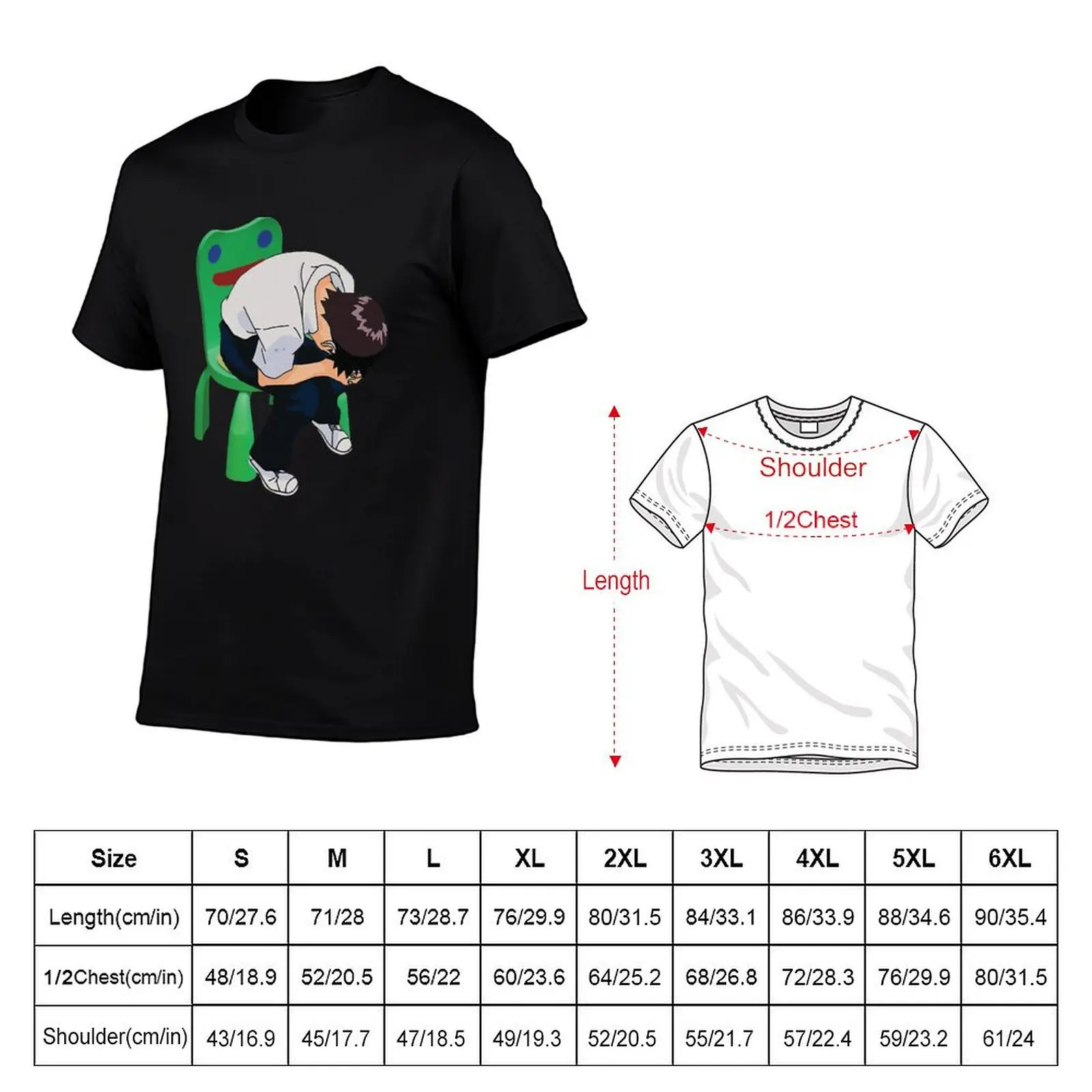 Shinji Ikari in the Froggy Chair T-Shirt gifts for boyfriend fashion shirts custom t shirt heavyweight t shirts for men