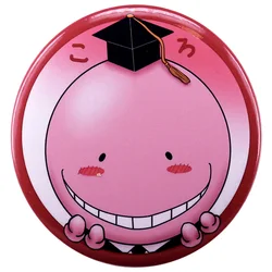 Assassination Classroom Koro Sensei Pink Face Button Pin Tinplate Decoration
