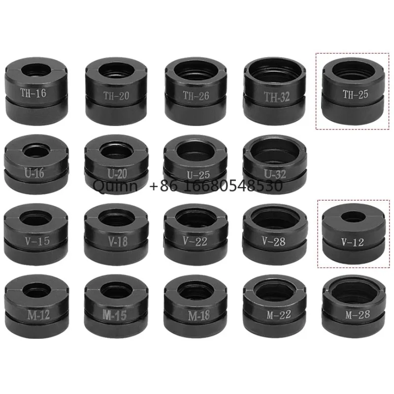 YHHydraulic Press Clamp Mould 16, 20, 25, 32mm for CW-1632 Pipe Tool  TH, U, V, M Jaws Set