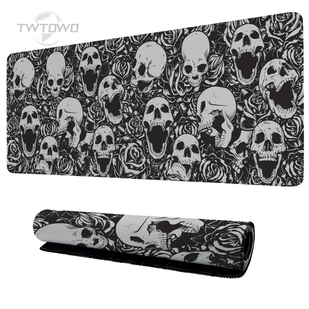 Mouse Pad Gamer Gothic Skeleton Art XL Computer Custom HD Mousepad XXL Playmat Office Computer Mouse Mats Desktop Mouse Pad