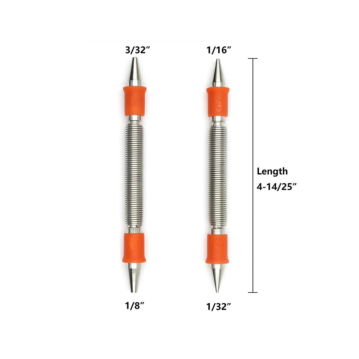 Набор пружинных инструментов, комплект из 2 предметов для удаления заклепок по дереву, 1/2 дюйма, дюйма