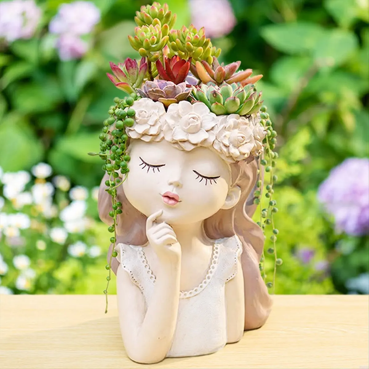 AT16 Small Fairy Plant Pot Kit with Drainage Hole 4 Inch Indoor Cactus Pot Cute Flower Vases Decor C
