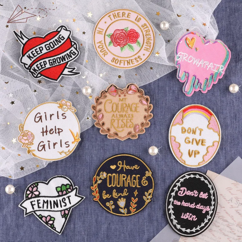 Embroidered Girls Clothes Patches Iron On Garments Hats Bags Appliques Sewing Cartoon Clothing Badge Jeans Coats Stickers