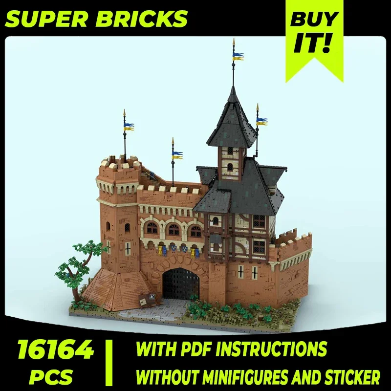 Castle Model Moc Building Bricks City Gates And Alchemist Tower Technology Modular Blocks Gifts Christmas Toys DIY Sets Assembly