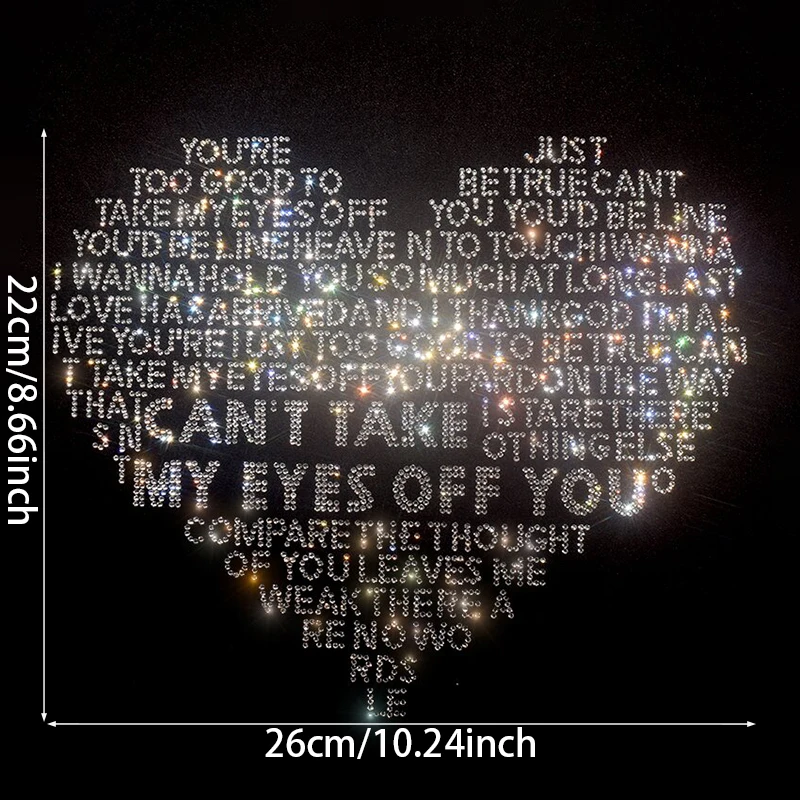 

Fashion Love Letter Hot Stamping, Hot Stamping Clothing Accessories DIY Diamond Decoration On Clothing