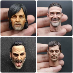 Big Sale 1/6th Bowman Darryl The Walking Dead Male Head Sculpture Carving Model For 12inch Action Figures DIY