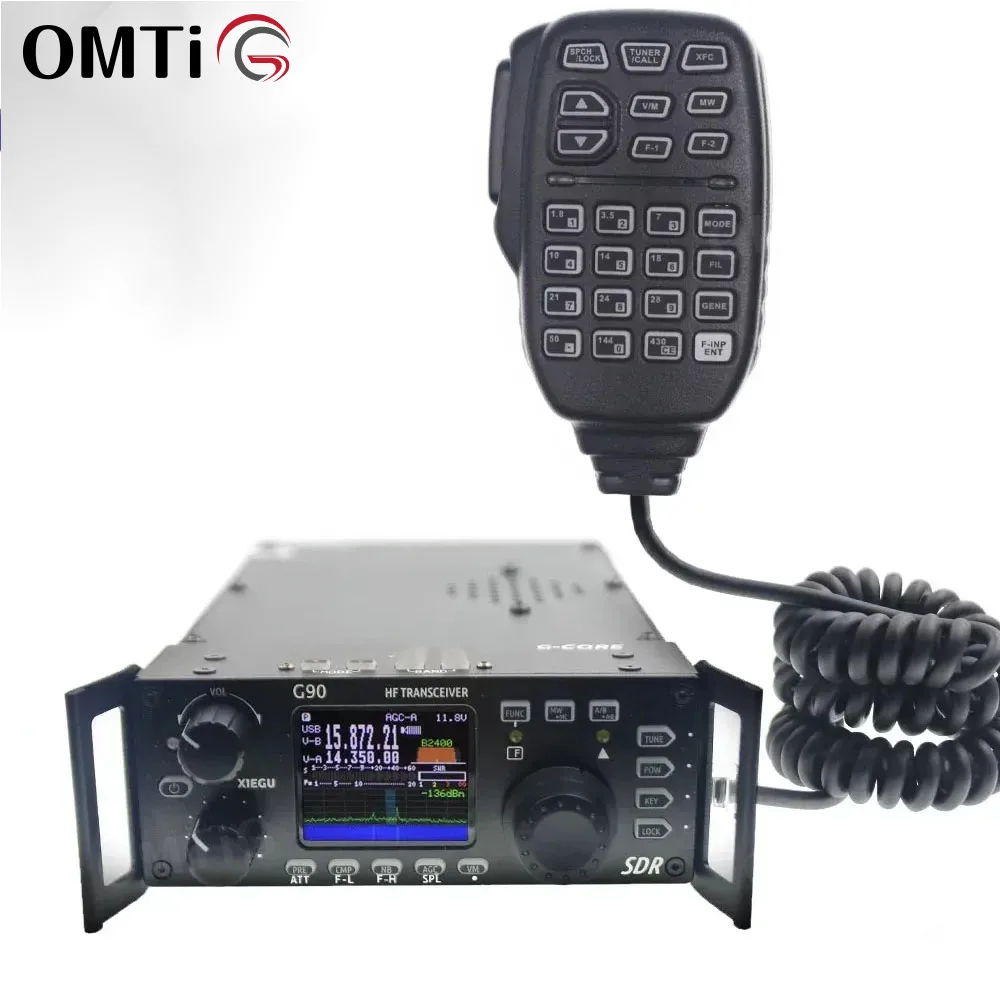 G90 0.5-30Mhz Amateur Radio 20W SSB/CW/AM/FM SDR Structure With Built-In Auto Antenna Tuner HF Transceiver