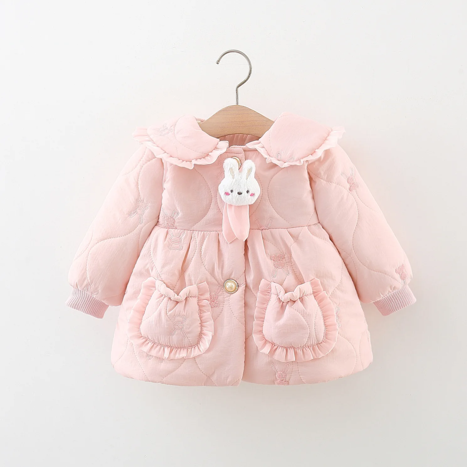 Winter New Thick And Warm Baby Girl Long Sleeved Coat, Sweet And Cute Children'S Clothing (9 Months -3 Years Old)