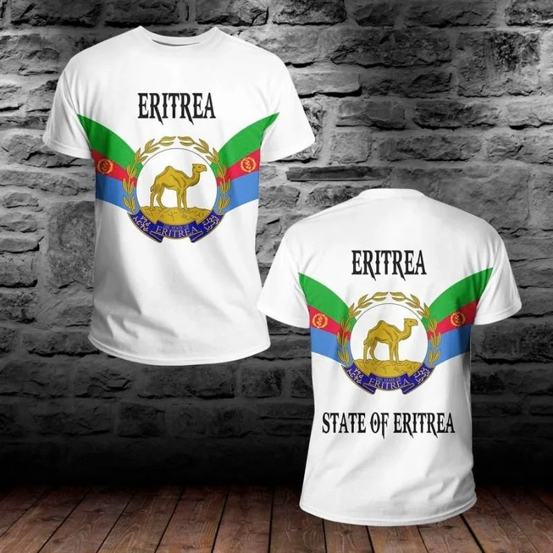 

Africa Zone Eritrea Flag T-Shirt 3D Print Men Women Summer Casual Tee Short Sleeves T Shirts Streetwear Tees Gym Tops Clothes