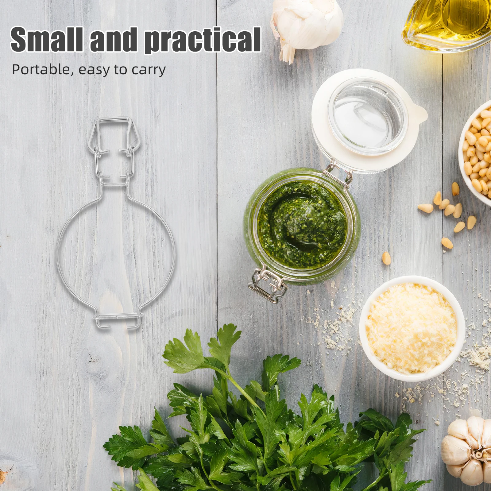 

6pcs Stainless Steel Clips For Airtight Glass Jars Food Preservation Kitchen Storage Jar Sealed Buckle Replacement Lid Clip