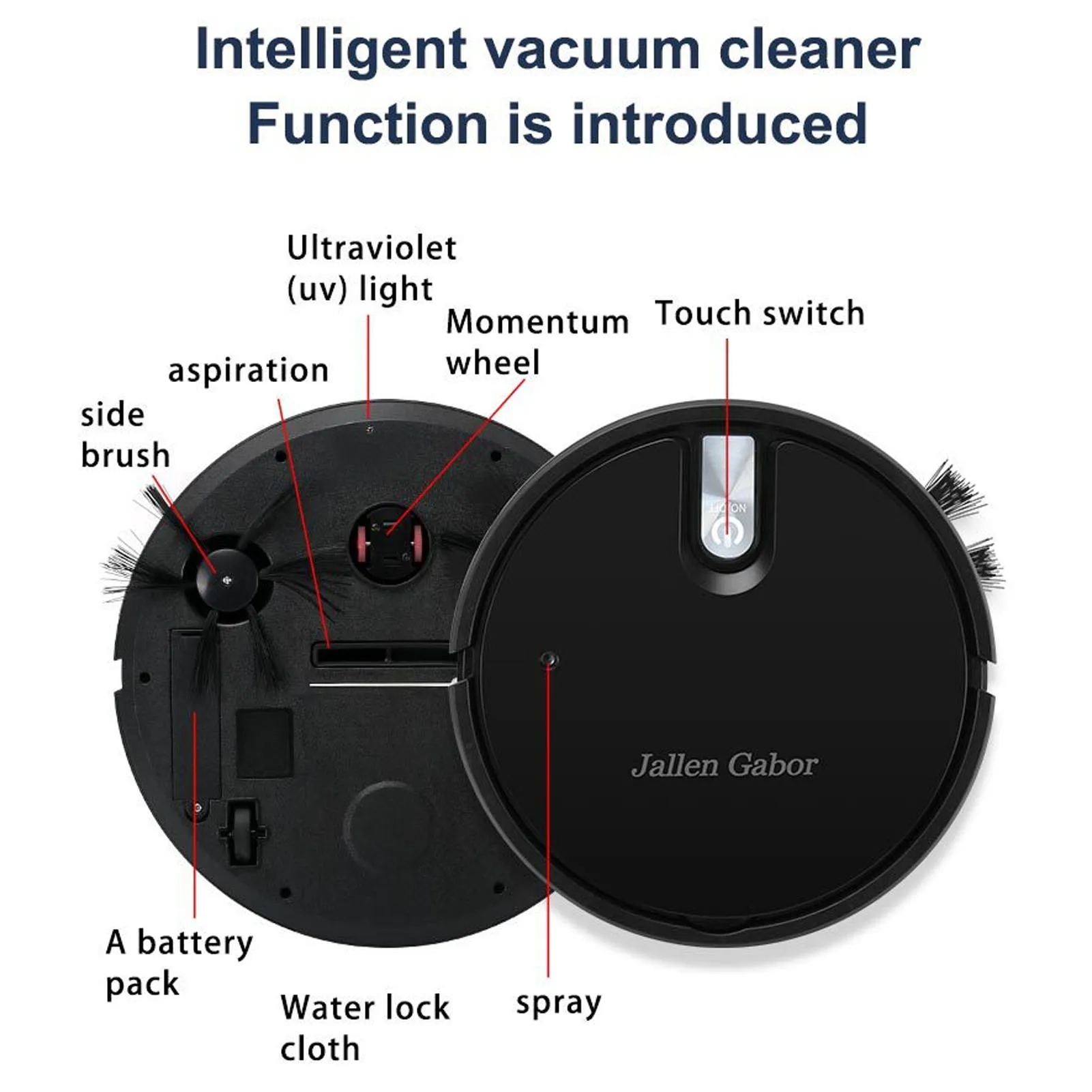 Sweeping Robot 5 In 1 Sweeping Machine USB Charging Spraying Humidifying Multifunctional Intelligent Vacuum Cleaner for House
