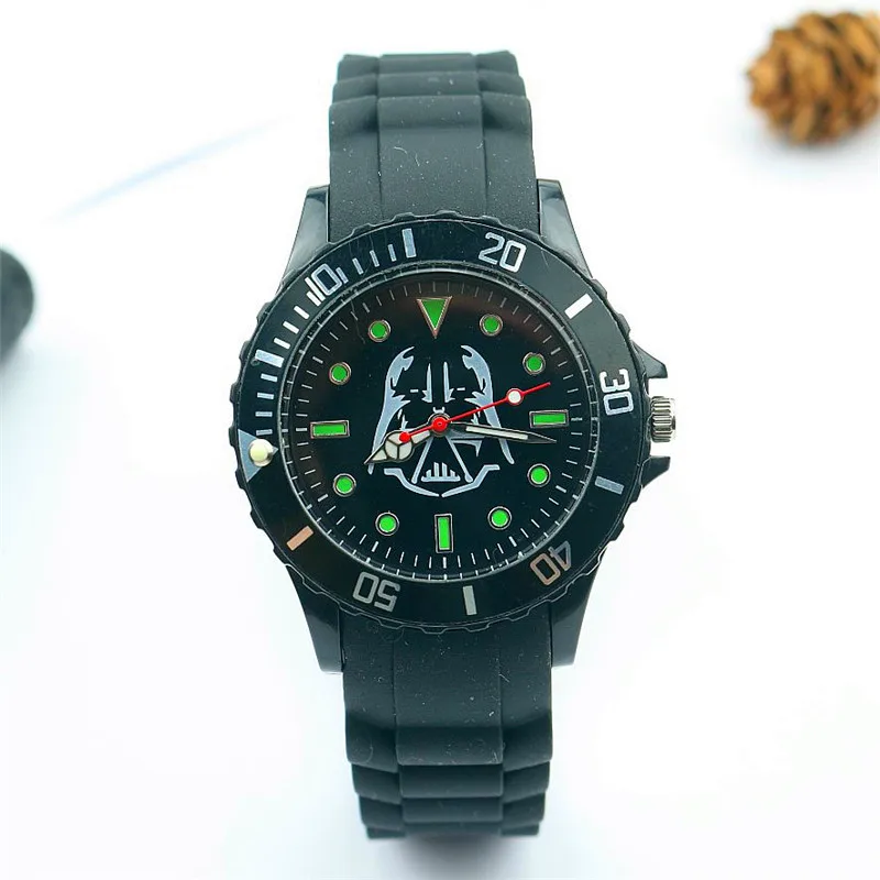 Star Wars Kids Watches Anime Darth Vader Silicone Quartz Watch Children School Exam Watches Boys Girl WristWatch Clock Gifts