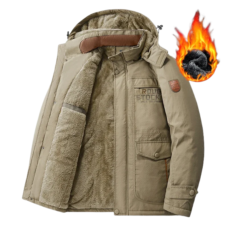 

High-quality Winter Jackets Men Outdoor Casual Wear Thickened Fleece Workwear Windproof Waterproof Outdoor Mountaineering Suits