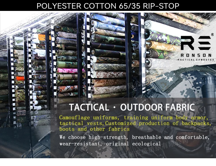 Bestseller 65% Polyester 35% Baumwolle Ripstop-Stoff A-TACS-FG/A-TACS-AU TC6535 Taktischer Stoff für Uniformen Auf Lager – Detail 1