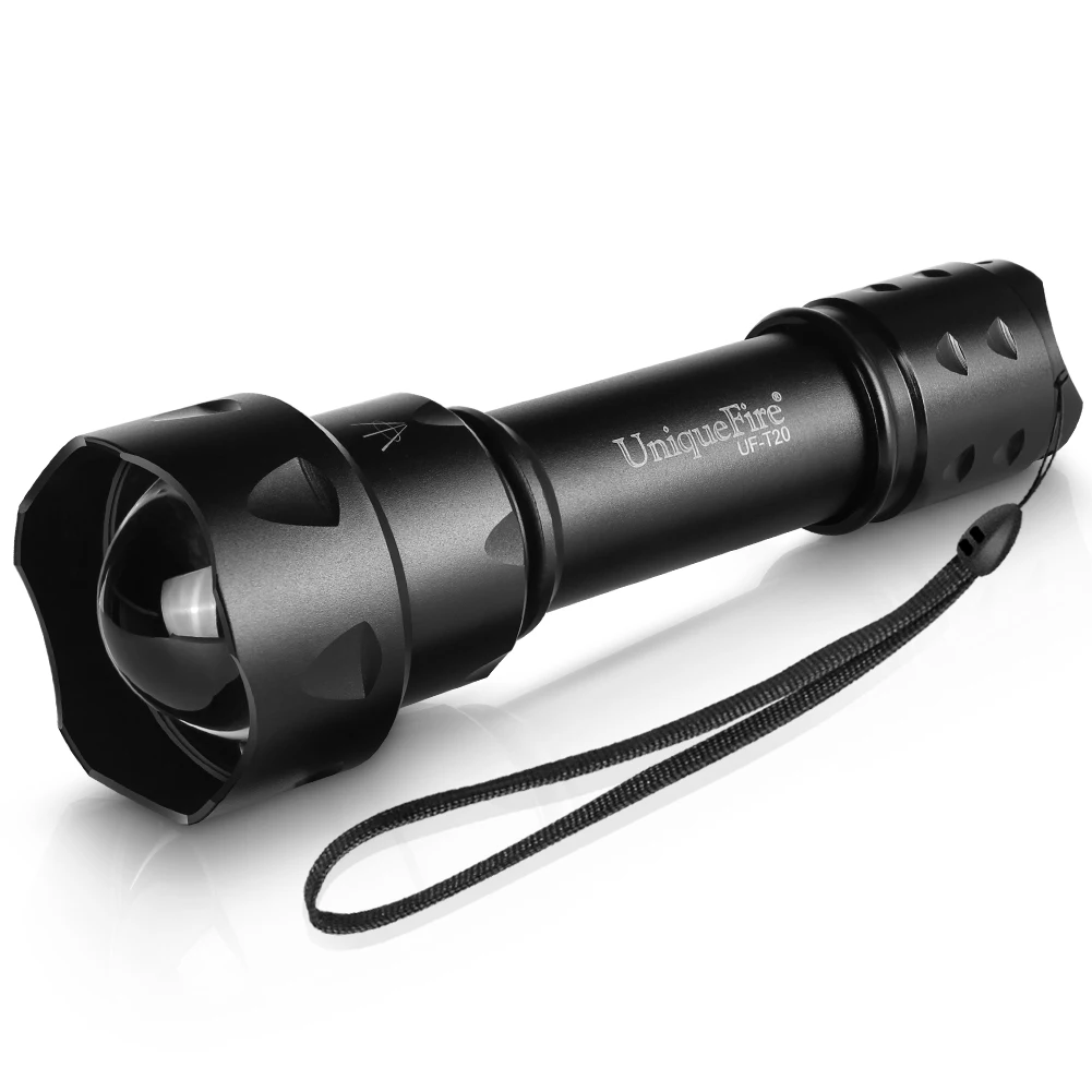 

UniqueFire T20 5W IR 850nm 3 Modes Zoomable LED Flashlight Infrared Light Torch Illuminator for Coyote Hog Predator Hunting