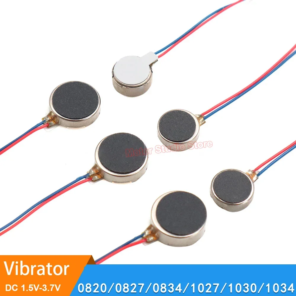 DC 3V 3.7V 8mm/10mm Tiny Thin Vibration Motor Button Coin Type Shape Vibrating Motor Vibrator For Mobile Cell Phone Massager