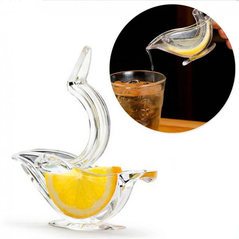 Acrylic Lemon Juicer Manual Transparent Fruit Juicer Home Kitchen Bar Gadget Bird Shape Citrus Juicer Hand Held Orange Squeezer