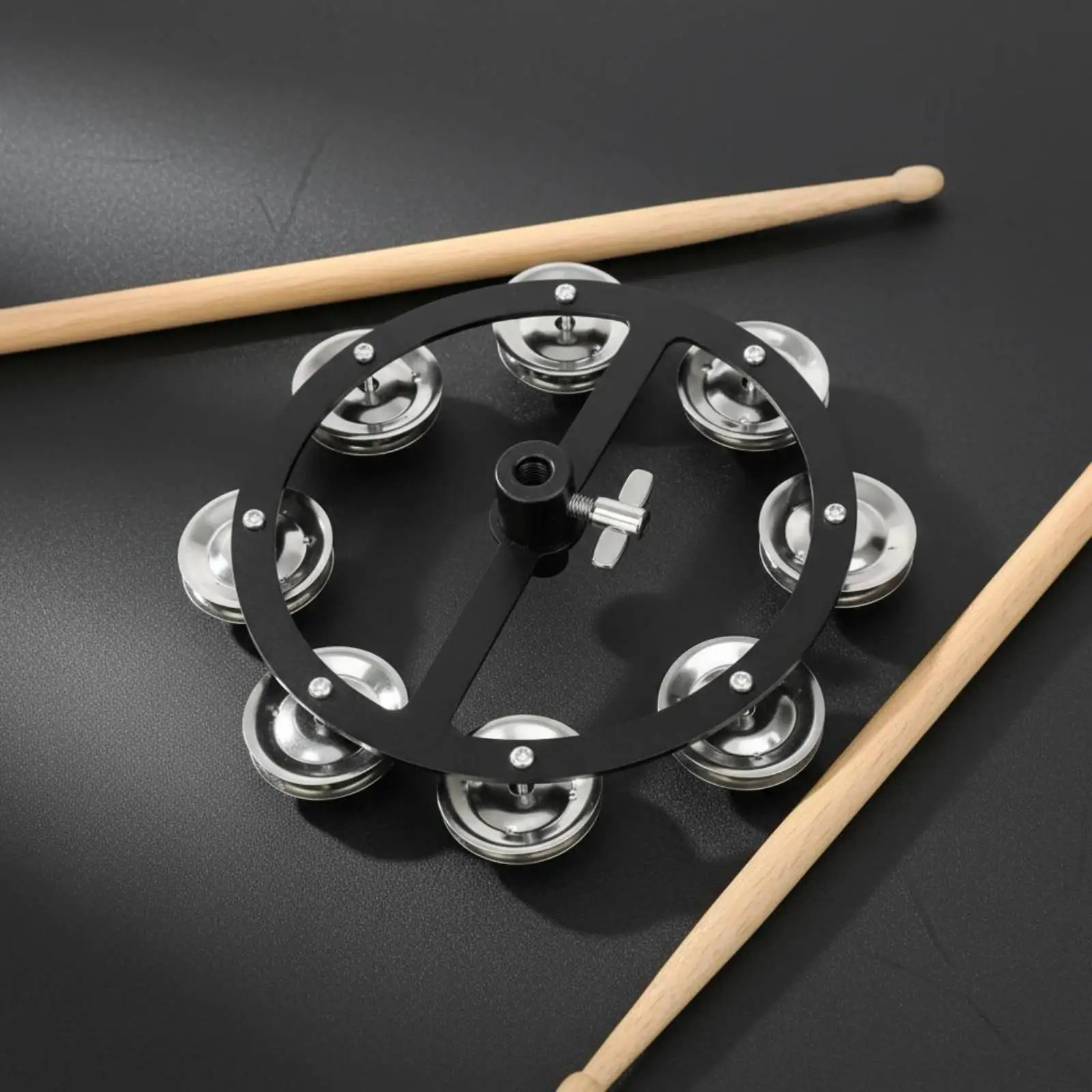 Double Layer Cymbal Bell Stainless Steel Drum Accessories Stack Cymbals for Practice and Stage Drum Kit
