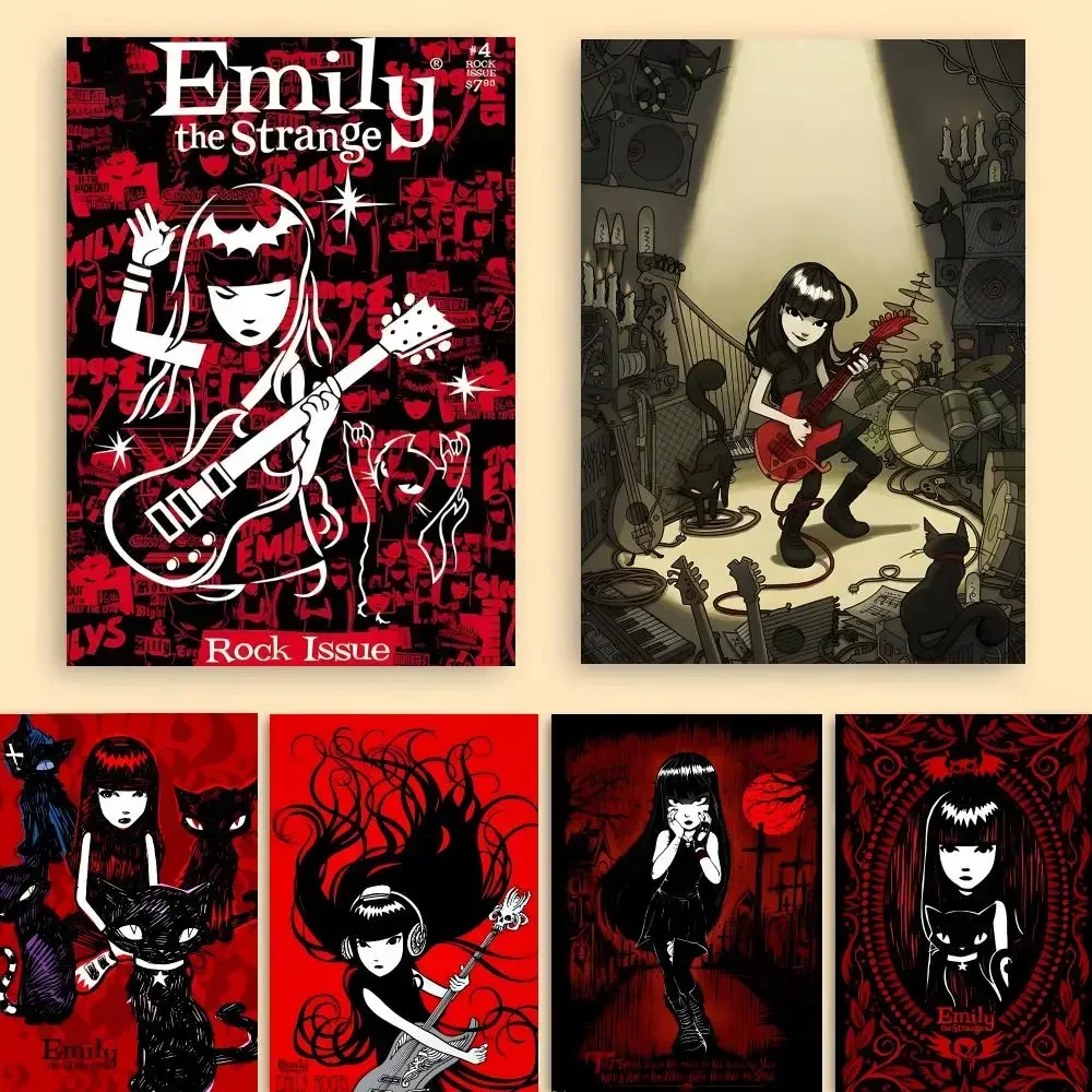 Character Rock Emily The Strange Poster Wall Art Living Room Bedroom for Decor Enthusiasts