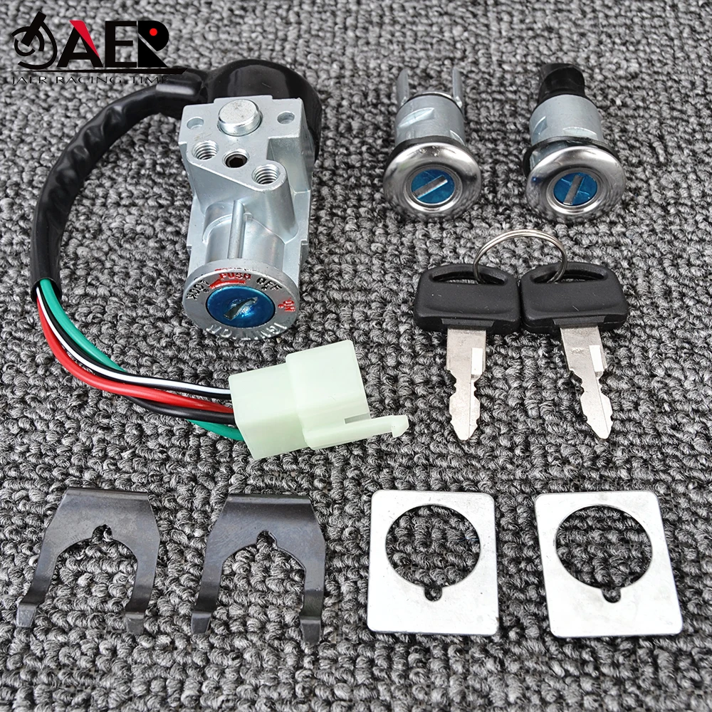 35010-GV4-901 Ignition Switch Fuel Gas Cap Seat Lock Key Set for Honda CH80 Elite 1985-2007 2006 2005 2004 2003 2002 2001 2000