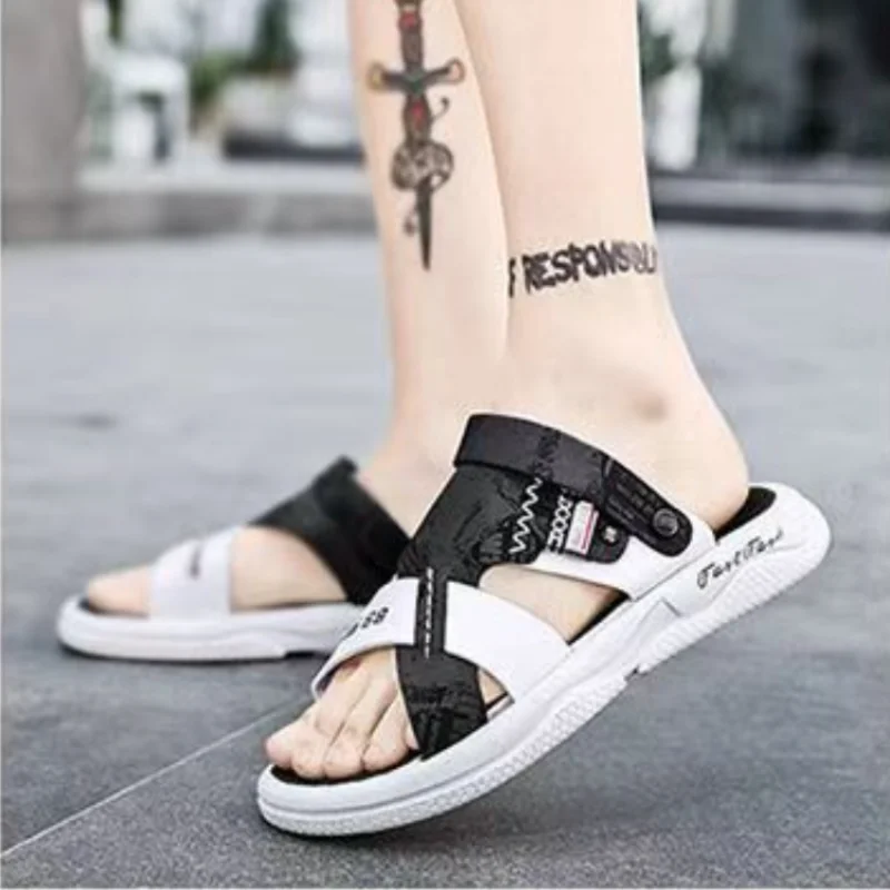 Casual Man Sandals Daily Use Open Toe Shoes for Men Comfortable Luxury Designer H Cheap Liquidation on Offer Expensives Non-slip